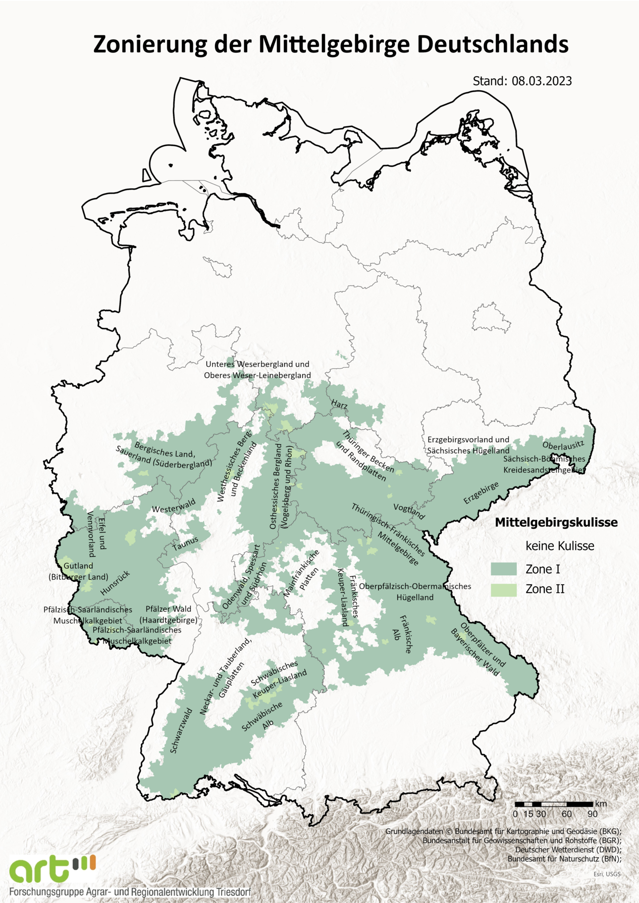 Mittelgebirgsregionen